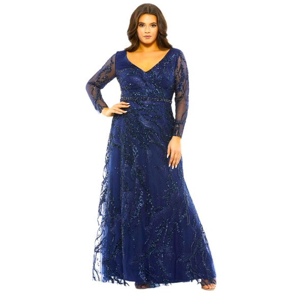 Mac Duggal Embellished A-Line Gown NWT GORGEOUS! 18W - Picture 1 of 8